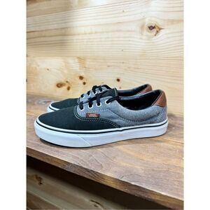 VANS Era 59 Unisex Size M5/W6.5 Sneakers Gray Black Brown Skateboard Canvas Shoe